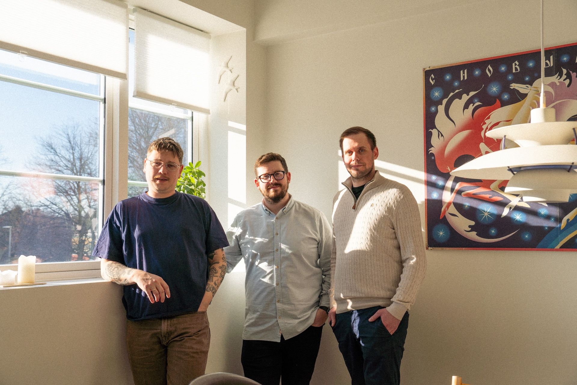 The team: Marius, Simen, and Martin.